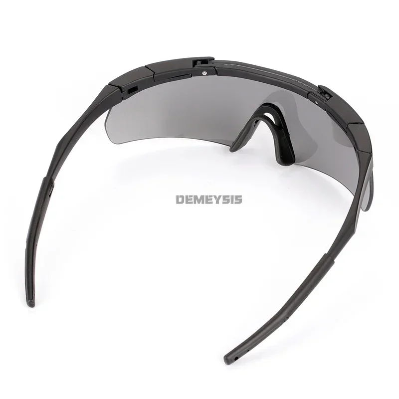 Gafas tácticas 3 lentes Windstop protección paintball y senderismo - imagen 4