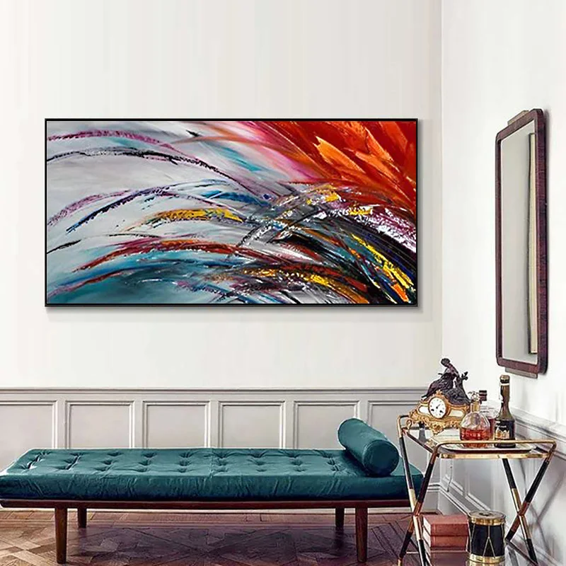 3D Knife Abstract Thick Oil Painting On Canvas Handpainted Living Room Salon Home Decoration Paintings For Living Room Gift