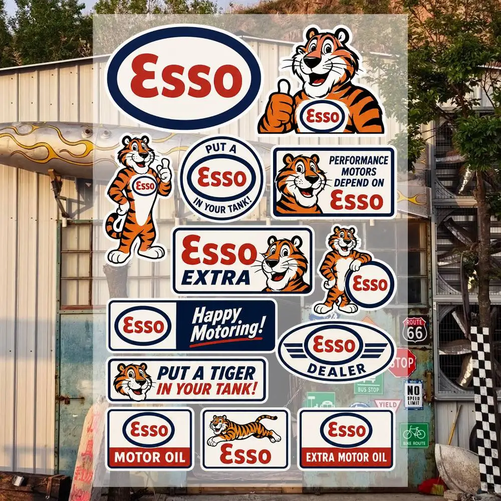 ES-S-o Tiger Waterproof Vinyl Stickers for Car Motorcycle Bike Skateboard Laptop Bottle Phone