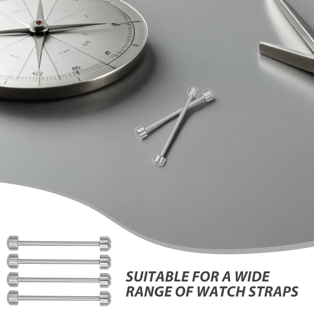 4 قطعة أدوات إصلاح الساعة 20 مللي متر دبابيس أنبوب المسمار الصلب لحزام اتصال قضبان استبدال طقم قطع غيار اكسسوارات الساعات