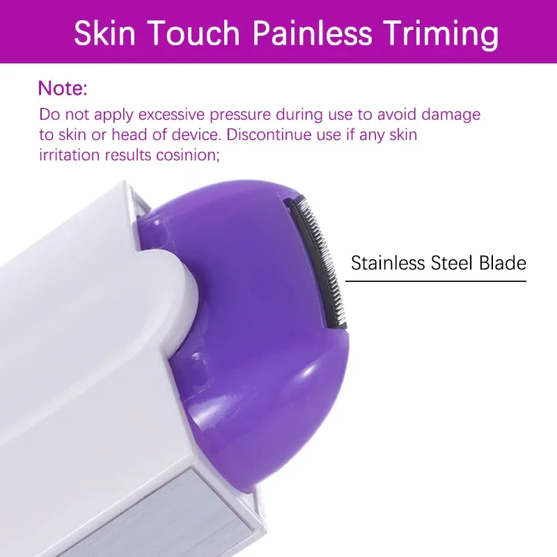 Home Used Painless Lady Electric Shaver Touch-Start Rechargeable Hair Trimmer For Women Face Arm Leg Bikini Hand Electric Razor