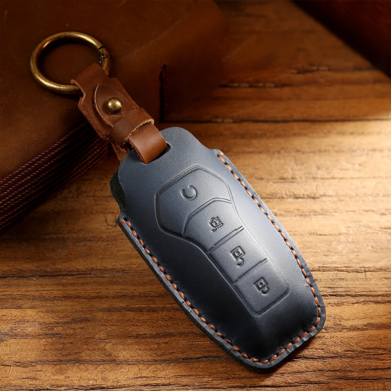 

Leather Car Key Remote Cover Case Fob For BYD Song Plus Atto 3 Han EV Yuan Tang DM 2018 Qin Seal Dolphin E2 Keychain Accessories