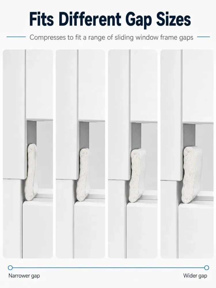 3/5m Universeller Fenster- und Türdichtungsstreifen Selbstklebender Schaumgummistreifen Schalldämmung Winddichtes Dichtungsband – Detail 4