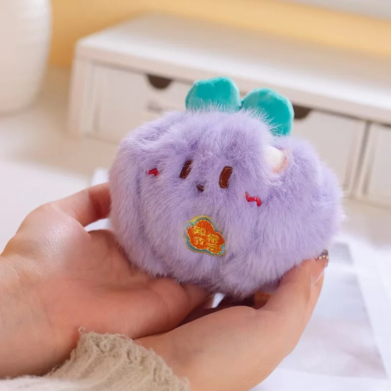 Peelable Orange Plush Toy – Soft Durian Fruit Doll with Removable "Skin," Adorable Fruit Charm for Good Luck and Blessings!