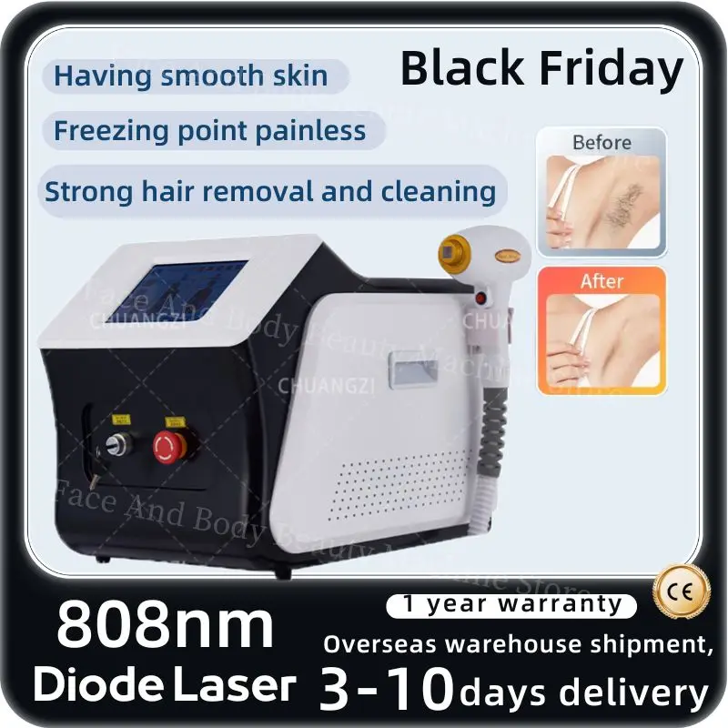 Portable diode laser hair removal machine 808 755 1064nm painless permanent 4 wave IPL permanent CE for women