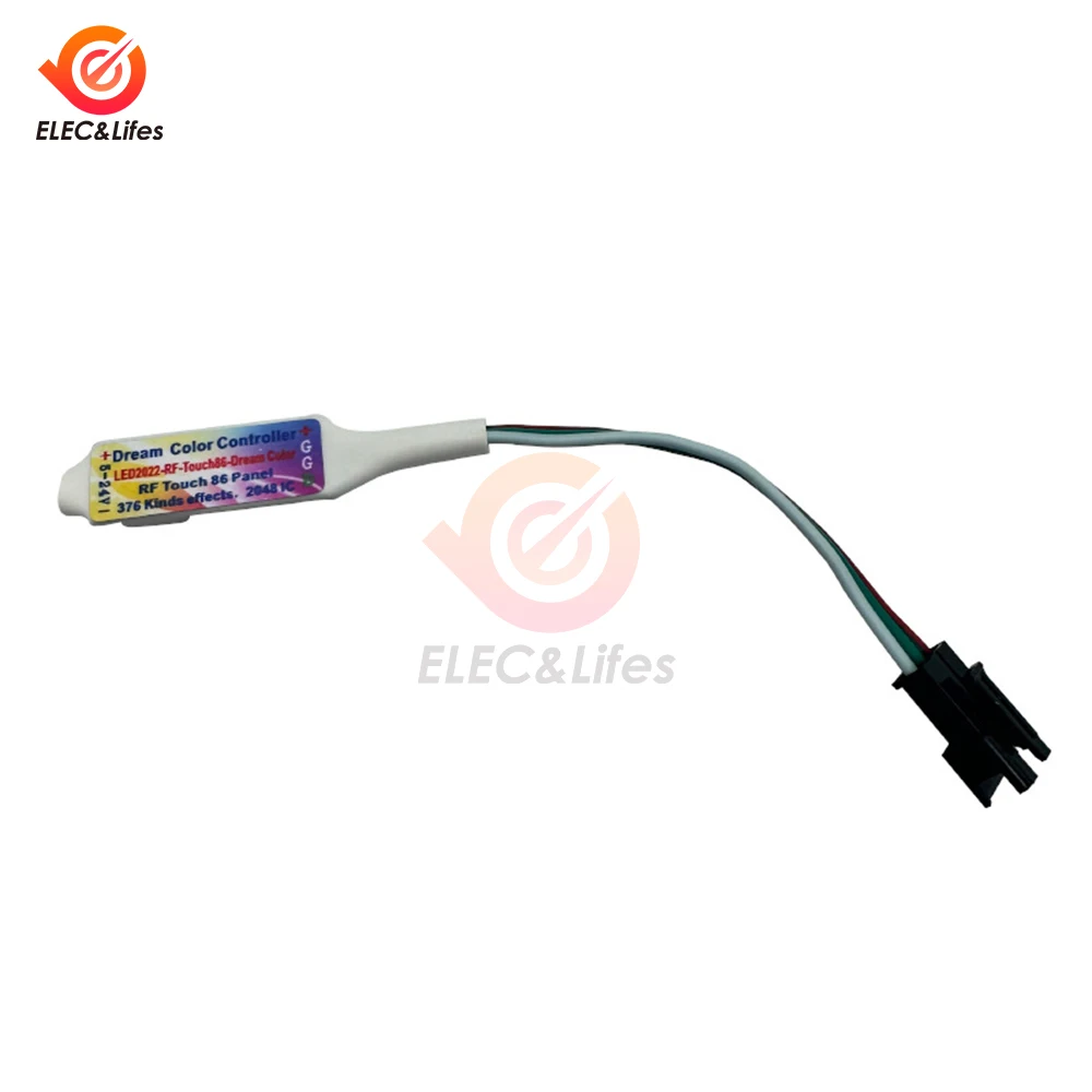 DC 5-24V 8 ปุ่มแผงสัมผัส LED controller สําหรับ WS2812B WS2811 RGB น้ําไหล Horse Race LED Strip 2048 พิกเซล