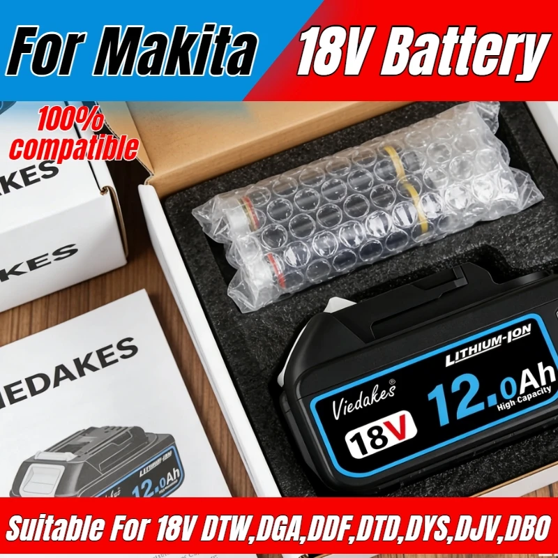 

For Makita 18v Battery Replacement 12000mAh/10000mAh BL1840 BL1850 BL1860 Rechargeable With FAST Charger FOR Makita 18V battery
