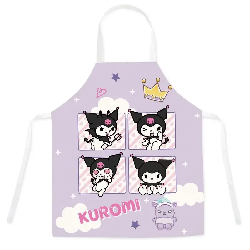 Sanrio Cinnamoroll Kitty Cat Anime Kawaii Anti-fouling Sleeveless Apron Workwear Home Kitchen Cooking Baking Apron Cleaning