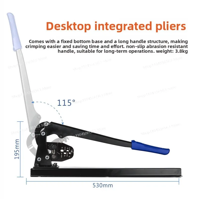 Desktop open copper nose wire crimping pliers, OT SC U-shaped terminal crimping tool