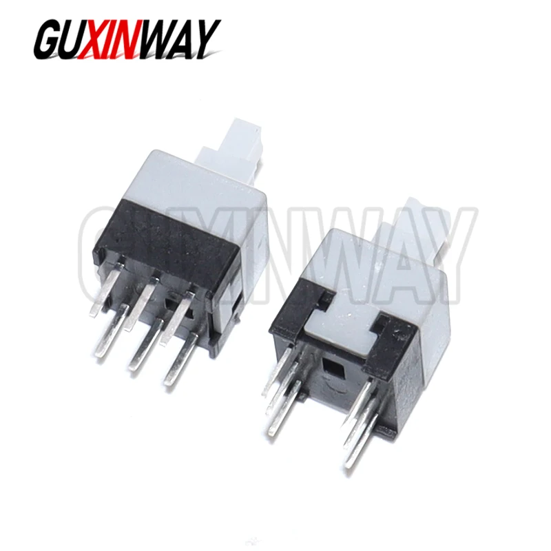 10PCS Mini Push button switch 6Pin Push Tactile Power Micro Switch Self lock On/Off button Latching switch 8.5X8.5mm 8.5*8.5mm