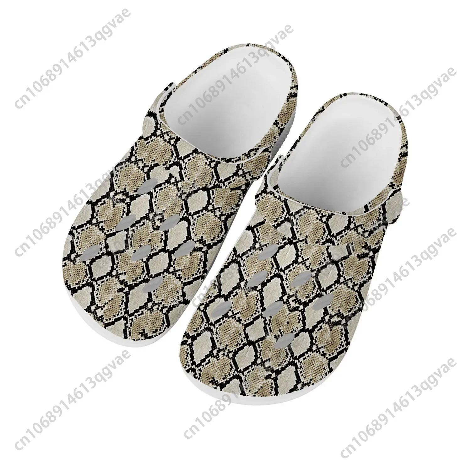 

Snake Skin Pattern Home Clogs Custom Water Shoes Mens Womens Teenager Tide Printed Causal Shoe Breathable Beach Hole Slippers