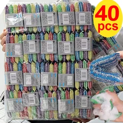 Lots Double Side Sponge Rags Steel Wire Non -oil Brush Reusable Cleaning Cloths Dishrag Dishcloth Household Kitchen Towels Wipes