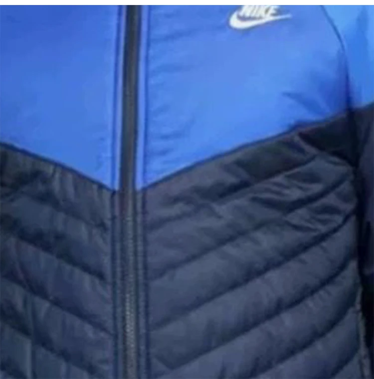 Original Nike Frühlings-Herrenjacke mit Stehkragen, warme, gespleißte Baumwolljacke FB8196-410 – Detail 7