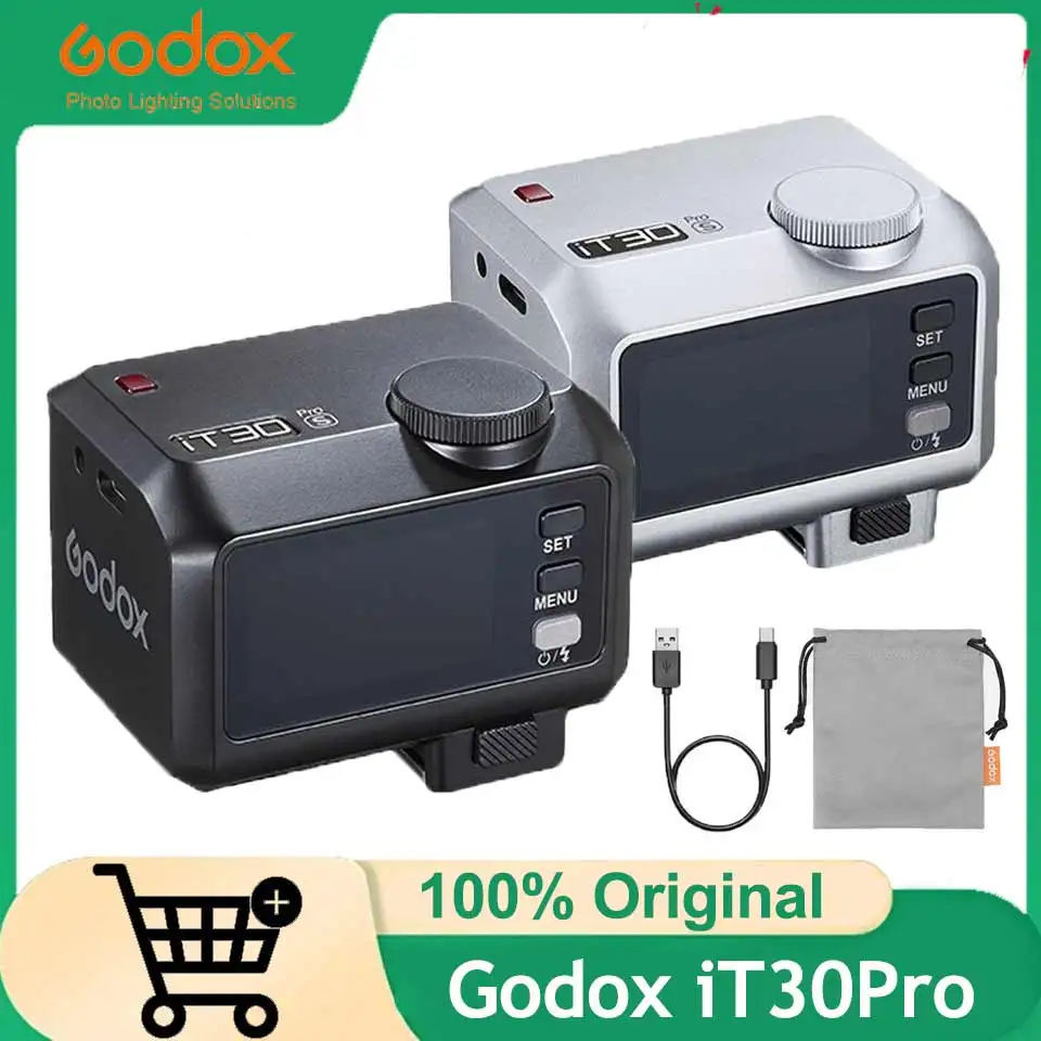 

Godox iT30Pro Ultra-Lightweight Mini TTL Flash with 2.4GHz Wireless, HSS 1/8000s, Built-in Lithium Battery, 2.8'' Touchscreen
