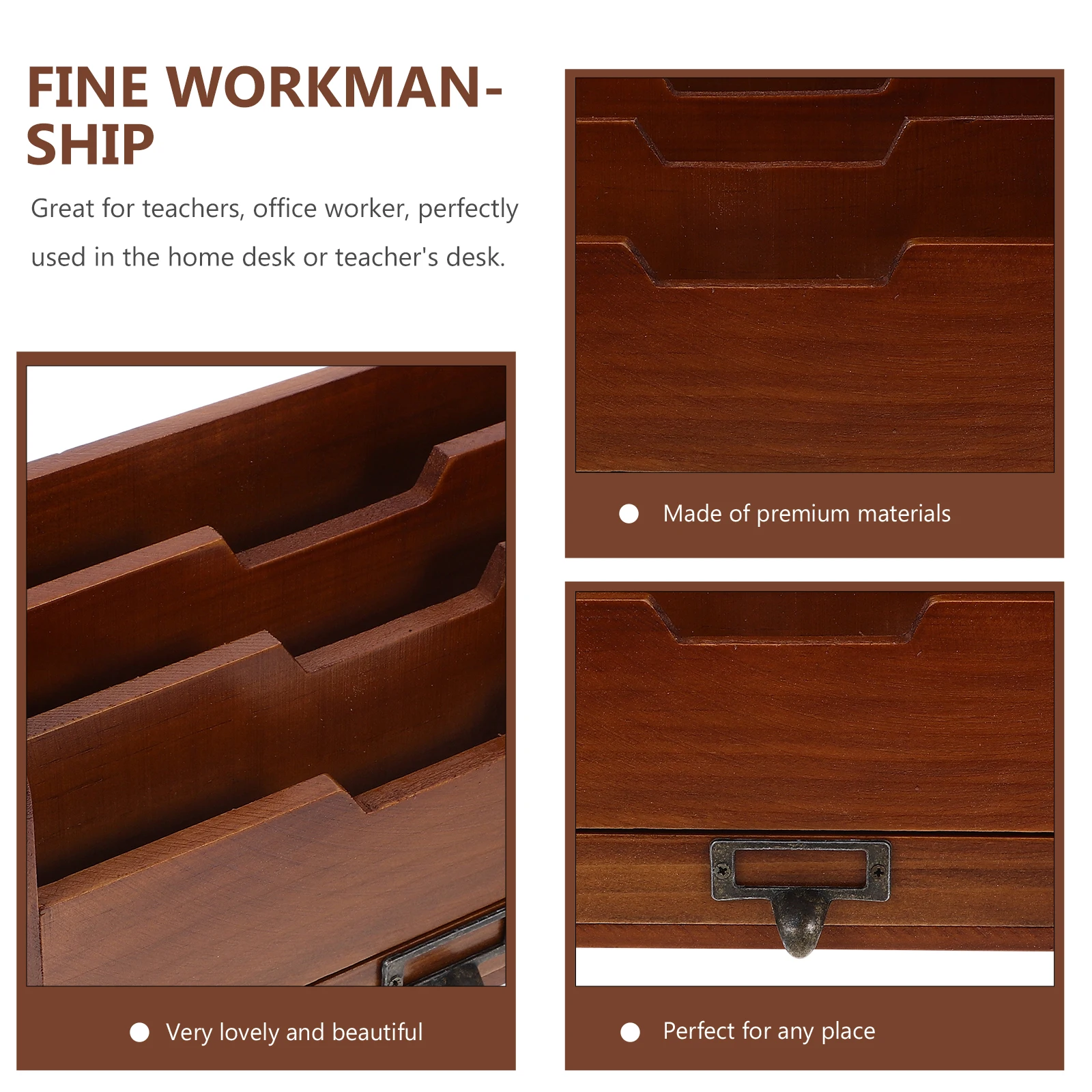 

Wooden Desk ganizer Storage Box Modern Simple Pen Holder Office Home Stationery Teacher Student Stable Multi