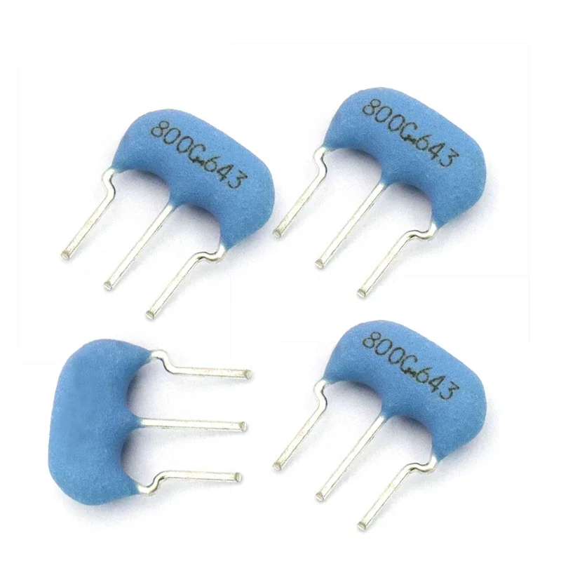 (10pcs/Bag) CSTLS8M00G53-B0 4M 6M 8M 10M 16M 20MHZ DIP-3 Surface Mount Ceramic Crystal Oscillator with 3 Pins