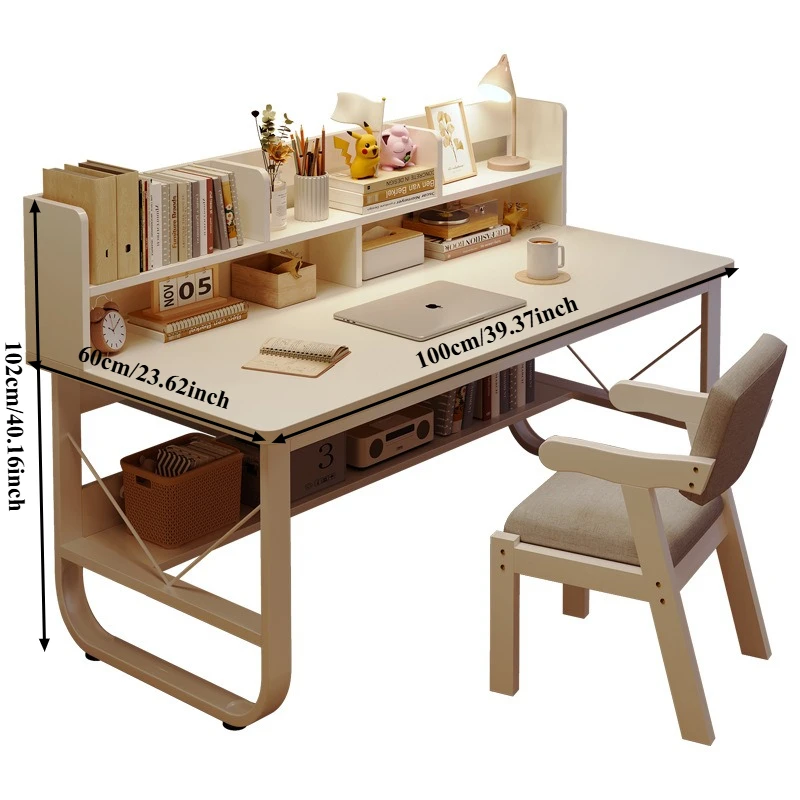 Minimalism Writing Desk Office Computer Desks Table with Storage Simple Desktop Computer Desk Laptop Desk Sturdy Table image 6