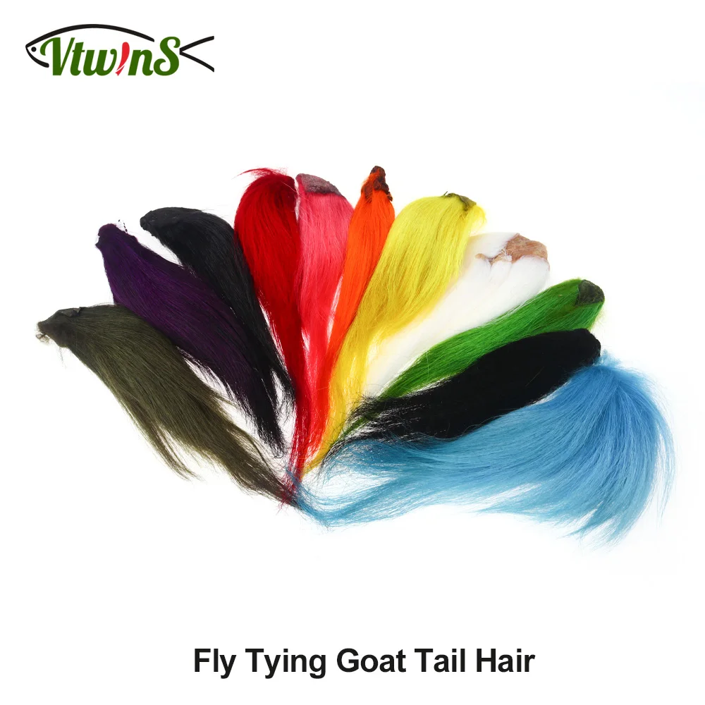 Vtwins moscas Streamer con pelo de cabra natural teñido para atado - imagen 2