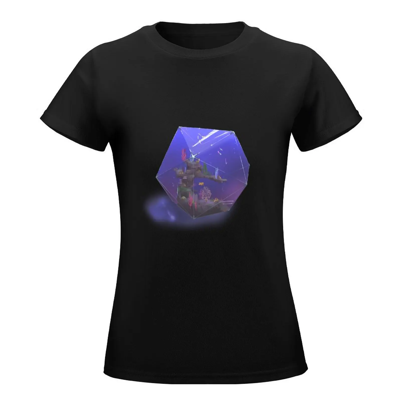 Coral aquarium d20 T-Shirt summer tops hippie clothes lady clothes cotton t shirts Women