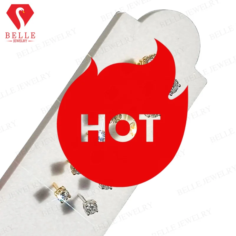 Lab Grown Diamonds Stud Earrings 925 Sterling Silver Round D Color VVS1 Hypoallergenic Factory Direct No Fade Daily Jewelry