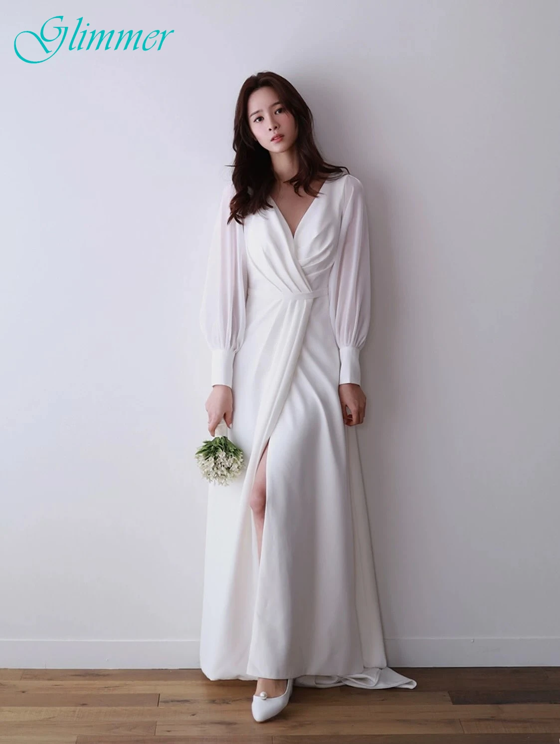 

Customized A-Line V-Neck Elegant Formal Evening Dress and Fashion Delicate Celebrity Gowns High Quality Temperament Party Dress