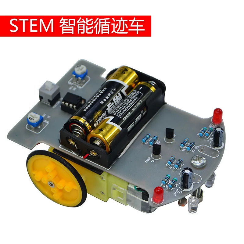 

Tracking Car Kit DIYElectronic Components STEMEducational Handcraft Building Blocks WDT2-1Line Inspection Trolley