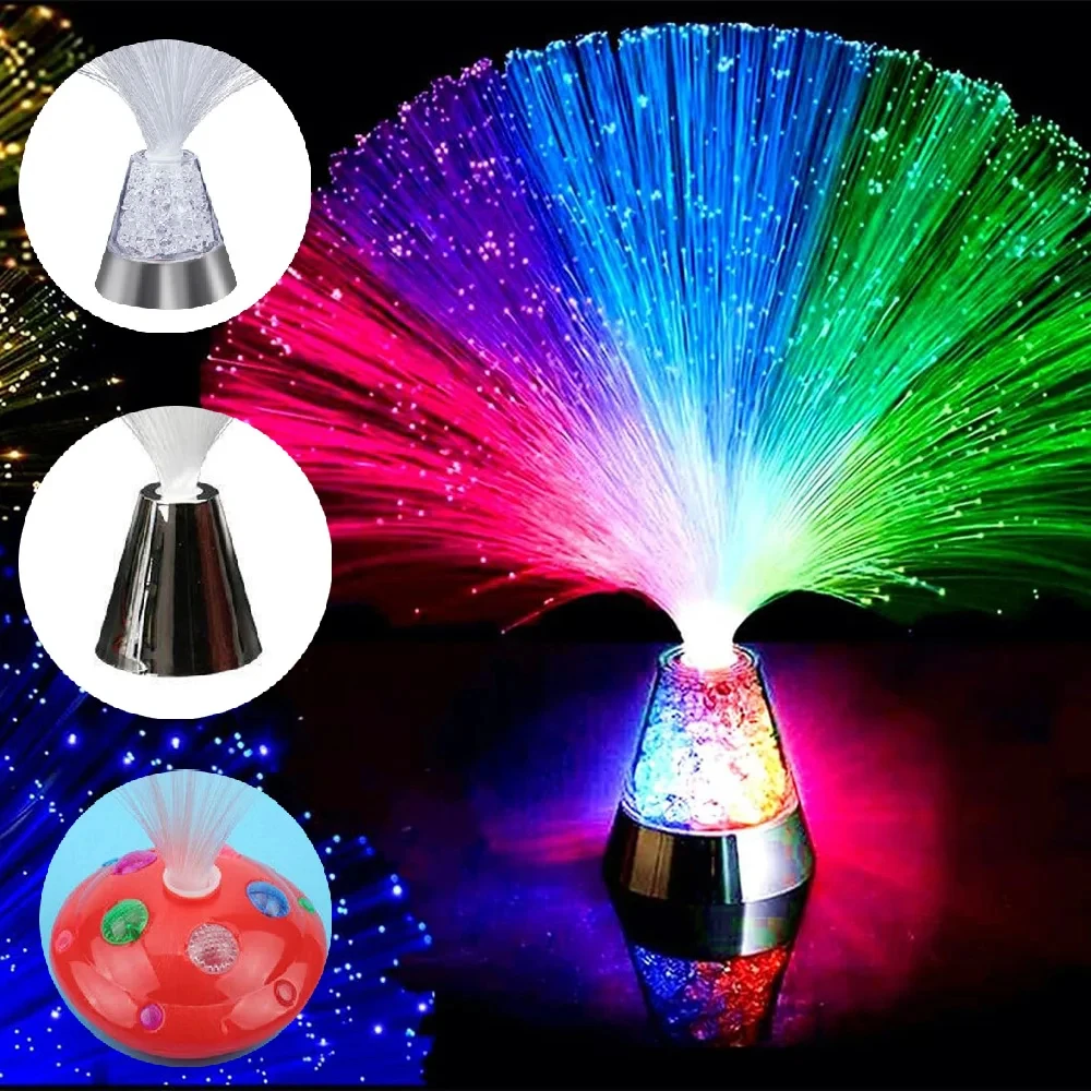 Lampada a fibra ottica multicolore USB Starry Sky Light LED luce da tavolo luminosa decorazione creativa per le vacanze lampada da campeggio per atmosfera