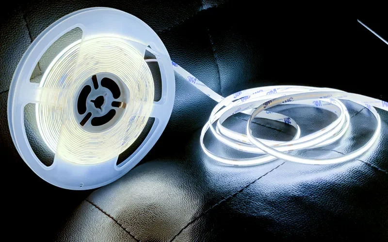 Kit Striscia COB LED 1M 12W 12V Dimmerabile IP65 Con Telecomando