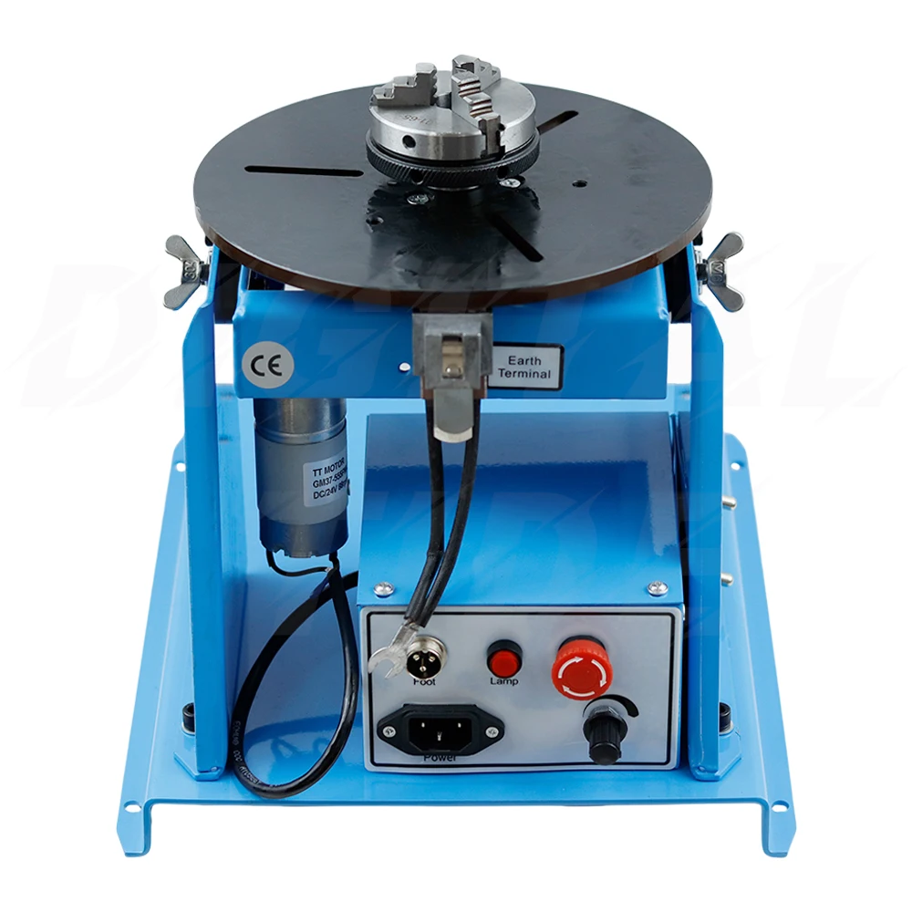 110/220V HD-10 Rotary Welding Positioner Turntable Welding Rotator Weld Positioning Equipment Welding Table with K01-65 Chuck