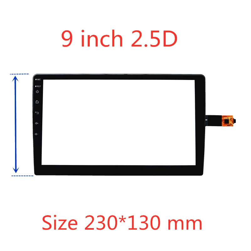 9 Inch Black For Alps B9212B Car GPS Navigation Radio Capacitive Touch Screen Digitizer Sensor Exterior Glass Panel  B9212B