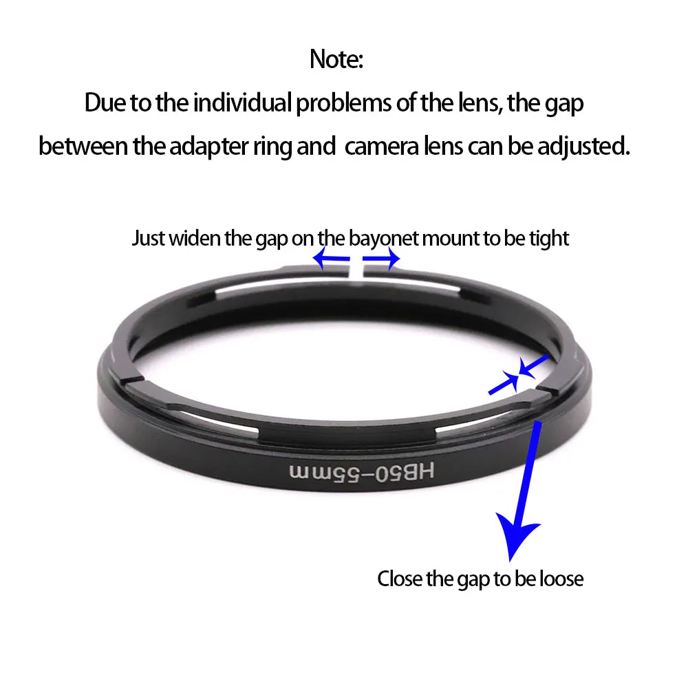 B50 Bayonet to 52 55 58 62 67 72 77 82mm Filter Adapter Ring for Medium Format V System Lens view 2