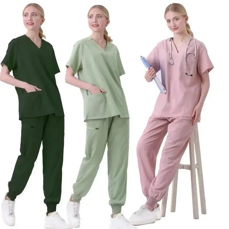 Sala de cirurgia Uniforme Médico Scrub, Hospital Trabalhando Scrubs Set, Suprimentos Médicos, Enfermeira Cirurgia Dental Terno, Workwear, Atacado