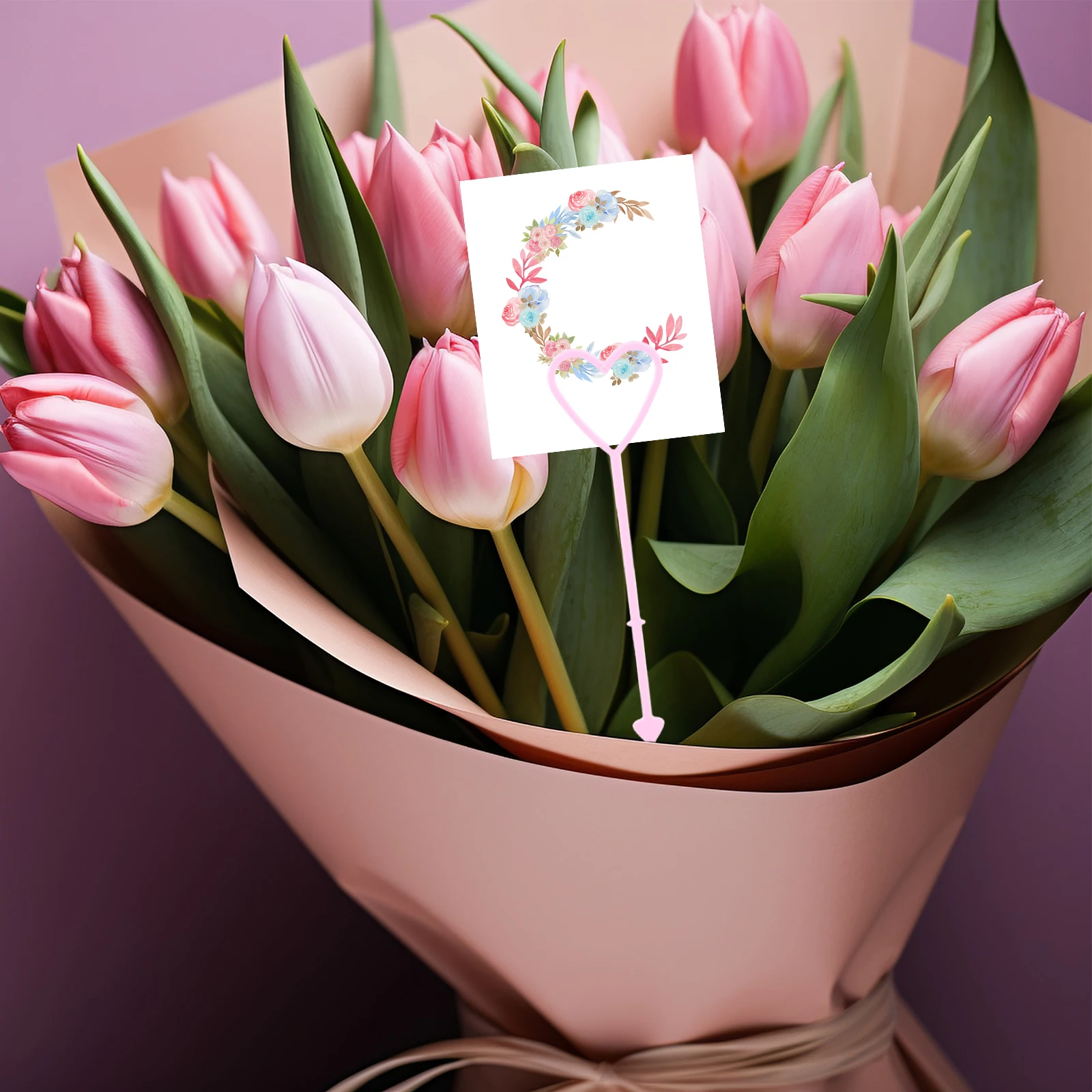 

80 Pcs Bouquet Greeting Card Clip Floral Holder Pick Gift Holders for Flower Arrangements Flowers Plastic of Picks Supplies