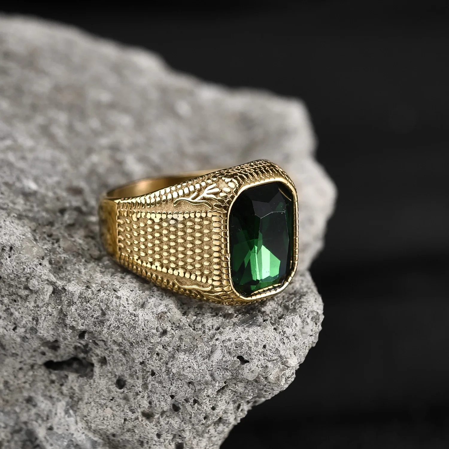 ZY Men\'s/Women High Quality 316LStainless Steel Multiple Color Gemstone Styles Onyx Rings Classic Fashion Trend Jewelry