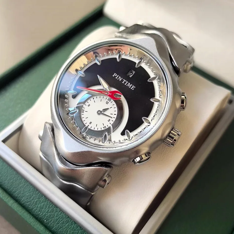 

Новые часы Alien Judge, винтажные мужские кварцевые часы, модные модные нишевые часы премиум-класса, люминесцентные водонепроницаемые часы Y2K, мужские часы