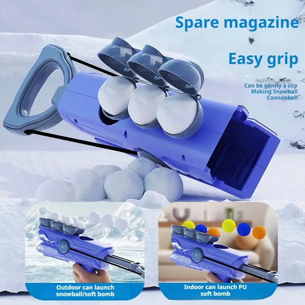 Sneeuwbal Launcher Gun Toy Kid Clamp Sneeuwbal Grijpen Klemmen Tool Multi-vorm Cartoon Speelgoed Winter Outdoor Interactiespel
