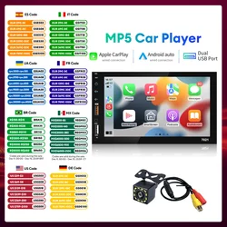 Acodo Dual USB 7Inch Carplay Android Auto Capacitive Screen Full Touch HD Car MP5 Player USB Bluetooth TF Card Touch Screen