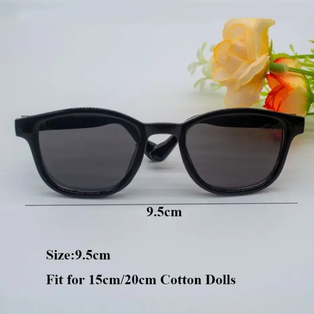 แว่นตาแฟชั่นทรงกลมขนาด 9.5 ซม. สำหรับตุ๊กตาขนาด 15 ซม./20 ซม./ตุ๊กตาผ้าฝ้าย/ตุ๊กตา BJD ขนาด 1/3 1/4