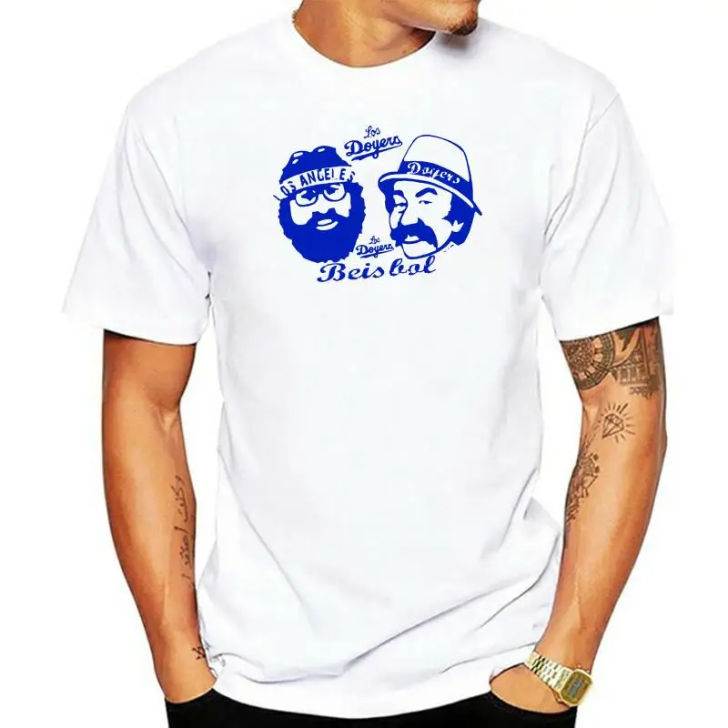 CHEECH And CHONG T-shirt Los Doyers Beisbol  LA Baseball Tee Adult S-4XL White