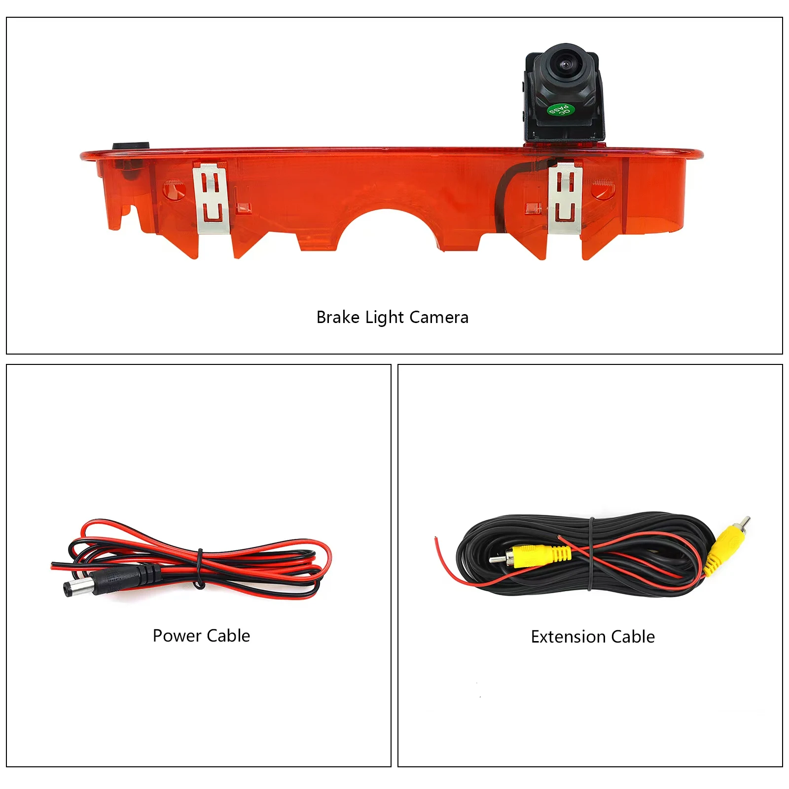 Brake light reverse camera for Renault Kangoo 2007-2021, Mercedes Benz Citan 2012-2021 optional 7-inch rear monitor