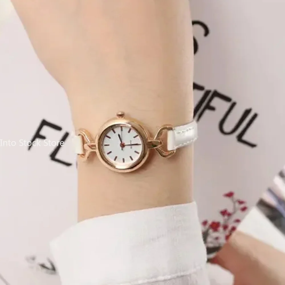 Small Round Dial Watch for Women Luxury Watches Girls Quartz Wristwatch Fashion Gifts Bracelet Reloj Mujer Rosa Relogio Feminino