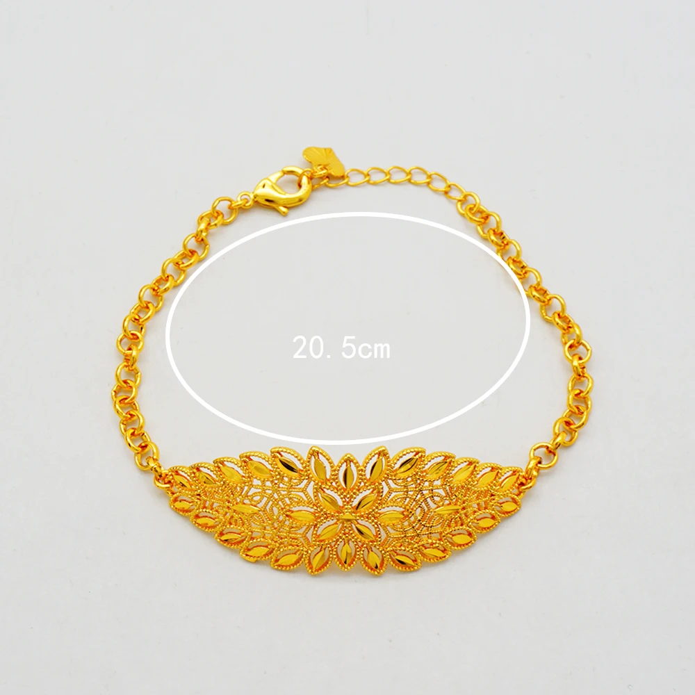 Luxus klassische Kupfer Gold Farbe Armband Dubai Saudi trend ige Armreif für Braut Armband arabischen Schmuck – Detail 15