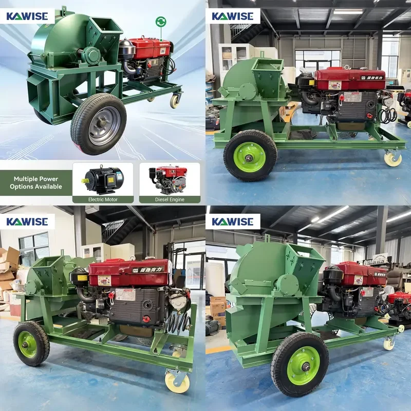 Wood Crusher Machine for Scrap Wood Recycling Pallet Waste Crushing and Sawdust Making Use