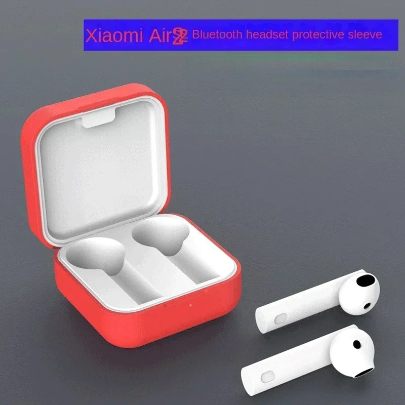 Soft Silicone Case para Xiaomi Mi Verdadeiros Fones de Ouvido Sem Fio, Capa Protetora, Air 2 SE, 2 em 1