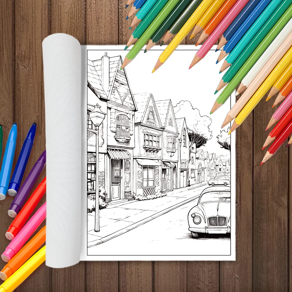 1pc, Retro Coloring Book, Teenagers Coloring Book, 30 Different Patterns, 100gsm Thick Paper, Stress Relief, Birthday Gift image 3