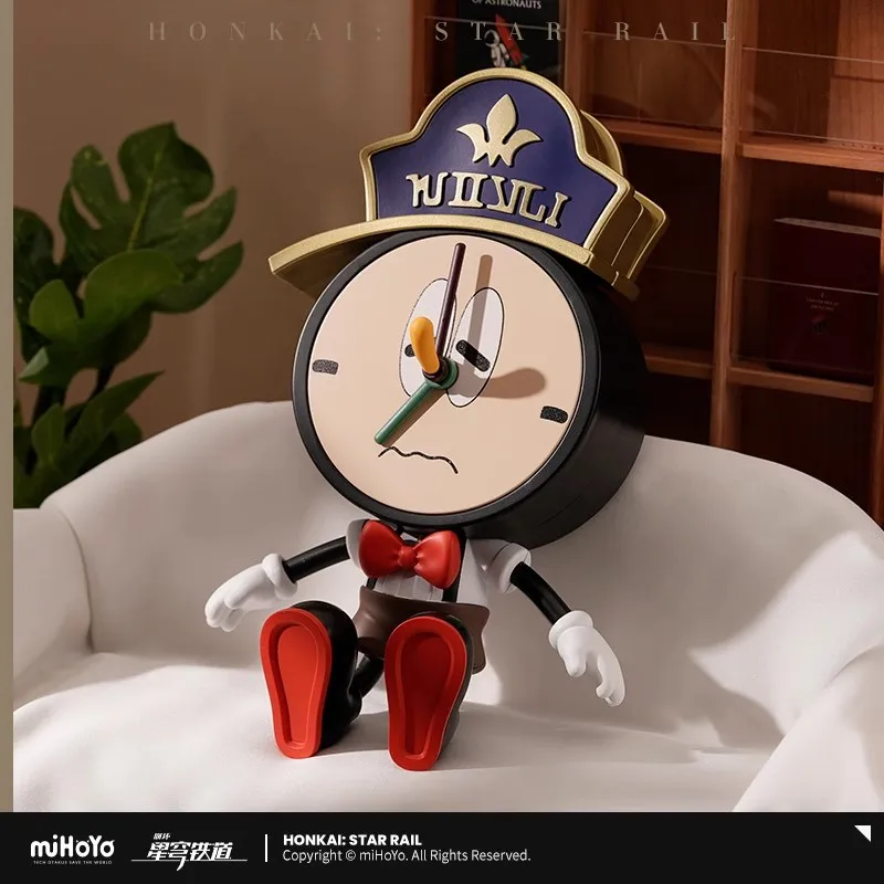 MiHoYo لعبة الرسمية هونكاي ستار السكك الحديدية عطلة ساعة الصبي ساعة زخرفة أنيمي اكسسوارات غرفة نوم ساعة تنبيه تأثيري هدايا عيد الميلاد
