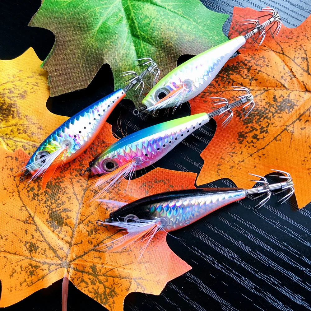 55mm 5,3g UV Horizontal Tintenfisch Jig Leuchtende Meer Angeln Zubehör Künstliche Köder Octopus Köder – Detail 14