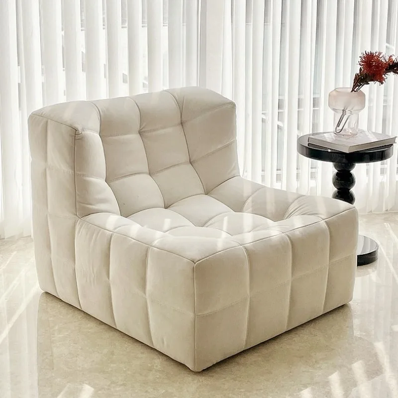 

Household single Lazy sofa small apartment white boneless couch modern simple soft oturma odası kanepeleri living room furniture