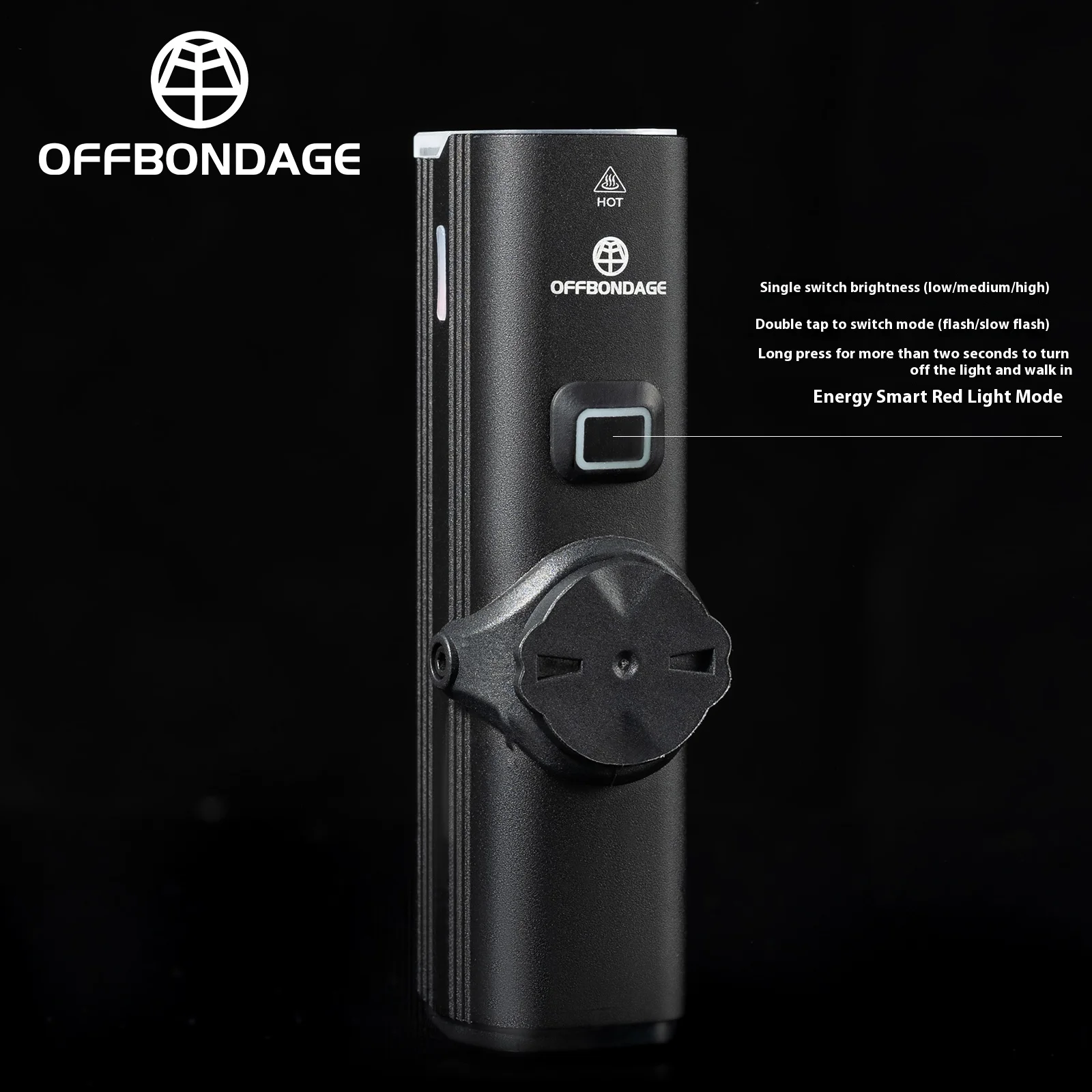 OFFBONDAGE Bicycle Light 1000 LM Quick Release  Aluminum Alloy Headlight Night Lighting USB Charging Waterproof Cycling Light