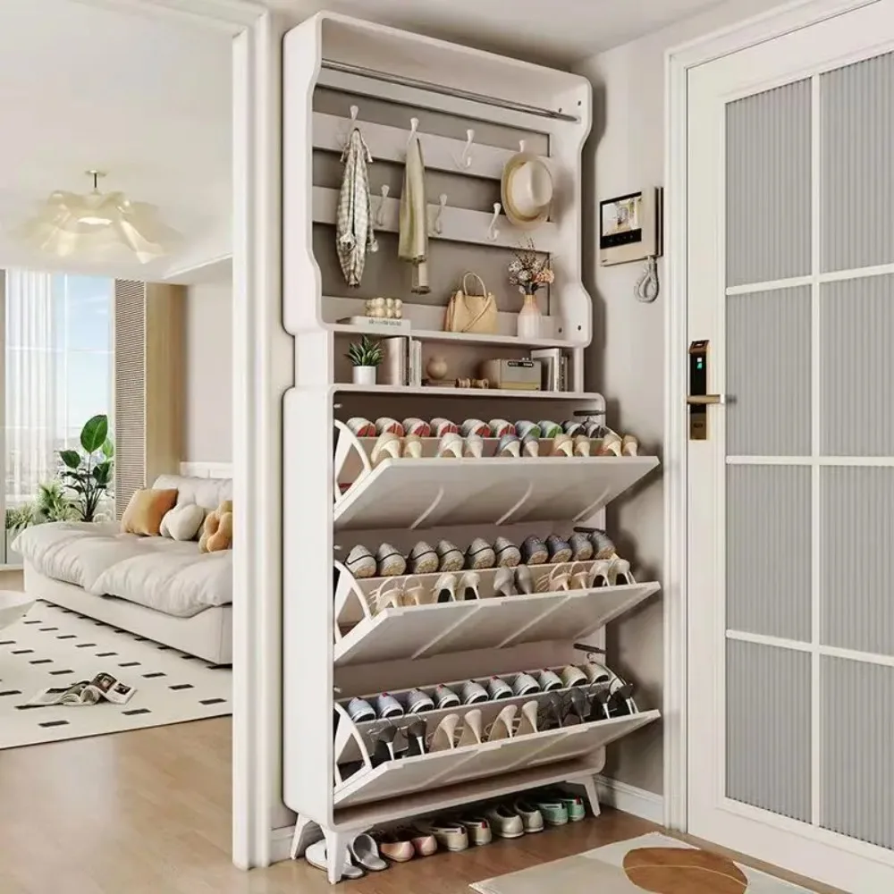 

Office Furniture Entryway Home Apartment Shoe Storage Steel Cabinet Drawers Metal Slim Shoe Cabinet
